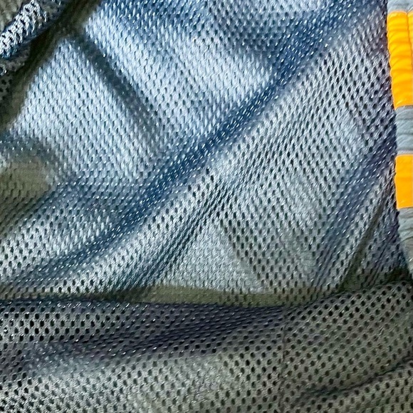 Nike Swim Trunks Shorts Men's size L Cargo Pockets Blue Orange Mesh Drawstring ✅ - Picture 3 of 4